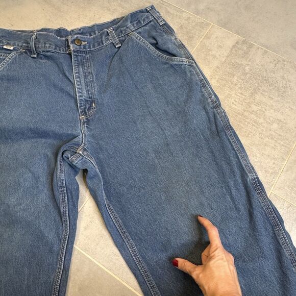 Carhartt Flame Resistant HRC 2 Jeans Men’s 32x32 FRB13 DNM Work Denim - Picture 10 of 16